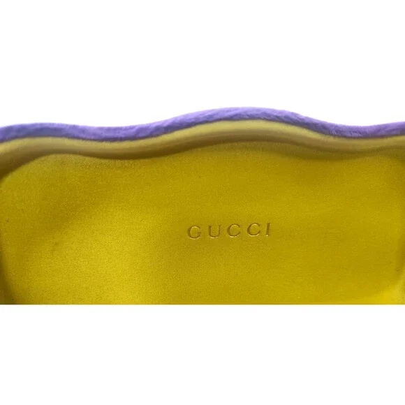 Gucci Velvet Sunglasses Eyeglasses EMPTY Case Clamshell Authentic Purple Felt - Picture 3 of 6